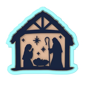 Weihnachtskrippe Ausstechform | Stempel | Schablone - SCHARFE KANTEN - SCHNELLER Versand - Wählen Sie Ihre eigene Größe! #2
