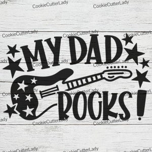 My Dad Rocks Stencil | REUSABLE, DURABLE, WASHABLE Craft Stencil | Use for Signs, Walls, Canvas & More!