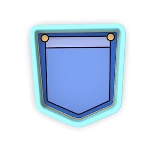 Jean Pocket Cookie Cutter | Stamp | Stencil - SHARP EDGES - FAST Shipping - Choose Your Own Size!