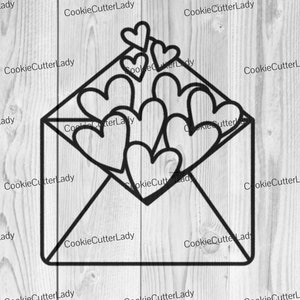 Envelope Hearts Stencil | REUSABLE, DURABLE, WASHABLE Craft Stencil | Use for Signs, Walls, Canvas & More!