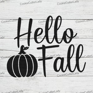 Hello Fall Stencil | REUSABLE, DURABLE, WASHABLE Craft Stencil | Use for Signs, Walls, Canvas & More!