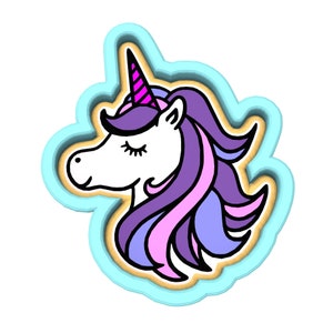 Unicorn Head Cookie Cutter | Stamp | Stencil #5
