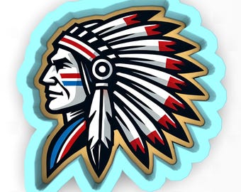 American Indian 2 Cookie Cutter | Stamp | Stencil - SHARP EDGES - FAST Shipping - Choose Your Own Size! #1