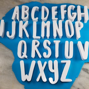 Camper Font Letter Cookie Stamps Set - FAST Shipping - Choose Your Own Size!