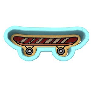 Skateboard Cookie Cutter | Stamp | Stencil #1