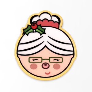 Mrs. Claus Cookie Cutter | Stamp | Stencil - SHARP EDGES - FAST Shipping - Choose Your Own Size! #1