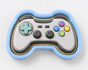 Video Game Controller Cookie Cutter | Stamp | Stencil - SHARP EDGES - FAST Shipping - Choose Your Own Size! #1b