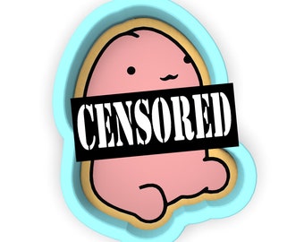 Weiner Guy Cookie Cutter | Stamp | Stencil | Debosser - SHARP EDGES - FAST Shipping - Choose Your Own Size!