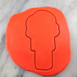 Ice Cream Cone Cookie Cutter Outline #2- SHARP EDGES - FAST Shipping - Choose Your Own Size!