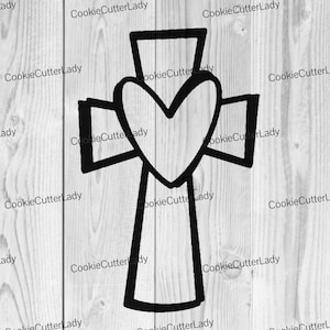 Heart Cross Stencil | REUSABLE, DURABLE, WASHABLE Craft Stencil | Use for Signs, Walls, Canvas & More!