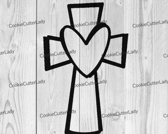 Heart Cross Stencil | REUSABLE, DURABLE, WASHABLE Craft Stencil | Use for Signs, Walls, Canvas & More!