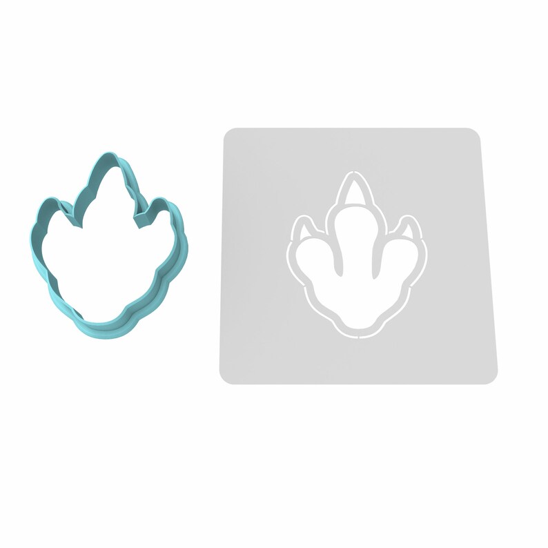 Dinosaur Footprint Cookie Cutter Stamp Stencil SHARP Etsy