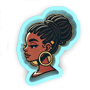 Black Girl Beautiful Cookie Cutter | Stamp | Stencil - SHARP EDGES - FAST Shipping - Choose Your Own Size! #2