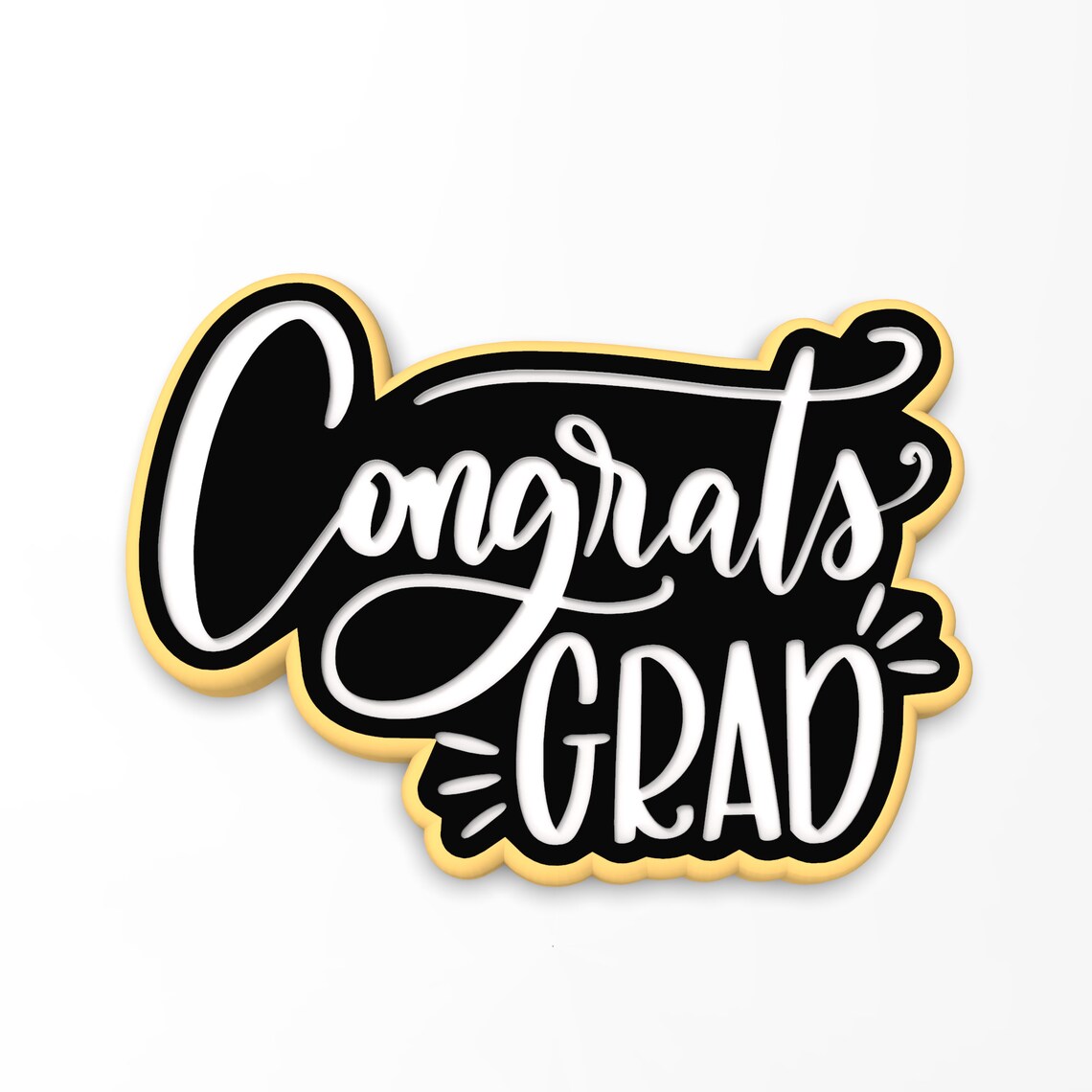 Congrats Grad Cookie Cutter Stamp Stencil SHARP EDGES Etsy