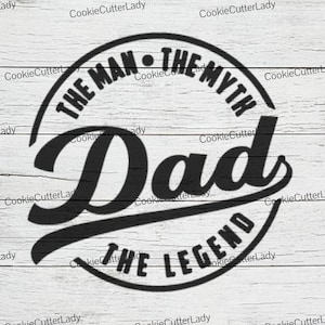 Dad Man Myth Legend Stencil | REUSABLE, DURABLE, WASHABLE Craft Stencil | Use for Signs, Walls, Canvas & More!