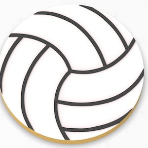 Volleyball Cookie Cutter SHARP EDGES FAST Shipping Choose Your Own Size image 1