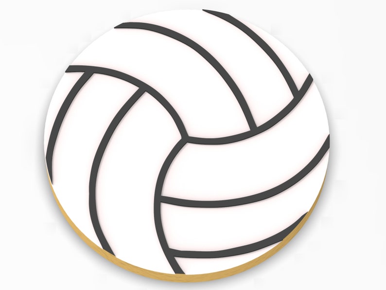 Volleyball Cookie Cutter SHARP EDGES FAST Shipping Choose Your Own Size image 1