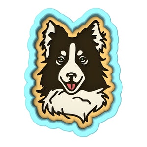 Border Collie Cookie Cutter | Stamp | Stencil #1