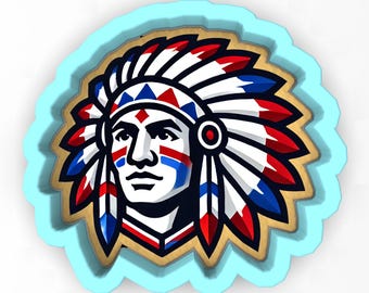American Indian 6 Cookie Cutter | Stamp | Stencil - SHARP EDGES - FAST Shipping - Choose Your Own Size! #1