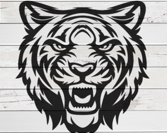 Tiger Mascot Stencil | REUSABLE, DURABLE, WASHABLE Craft Stencil | Use for Signs, Walls, Canvas & More!