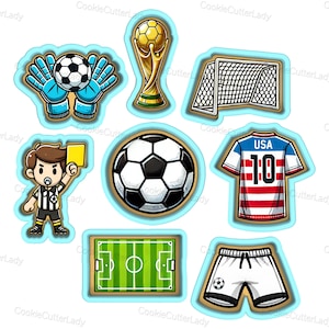 Soccer Futbol Cookie Cutter Set | Stamp | Stencil | Debosser #1