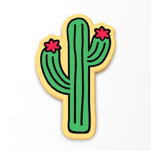 Cactus  Cookie Cutter | Stamp | Stencil - SHARP EDGES - FAST Shipping - Choose Your Own Size! #4