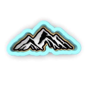 Mountain Range Cookie Cutter | Stamp | Stencil - SHARP EDGES - FAST Shipping - Choose Your Own Size! #2