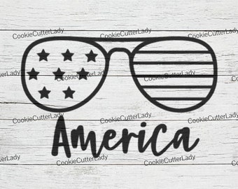 Stencil con occhiali da sole americani / Stencil riutilizzabile, resistente e lavabile per lavori creativi / Da utilizzare per insegne, pareti, tele e altro ancora!