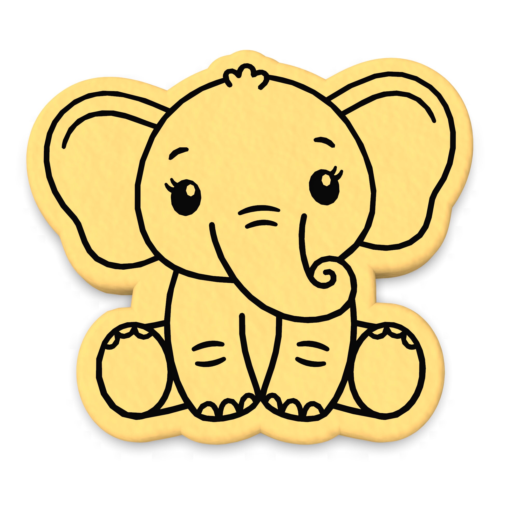 Baby Elephant Cookie Cutter Stamp Stencil SHARP EDGES Etsy