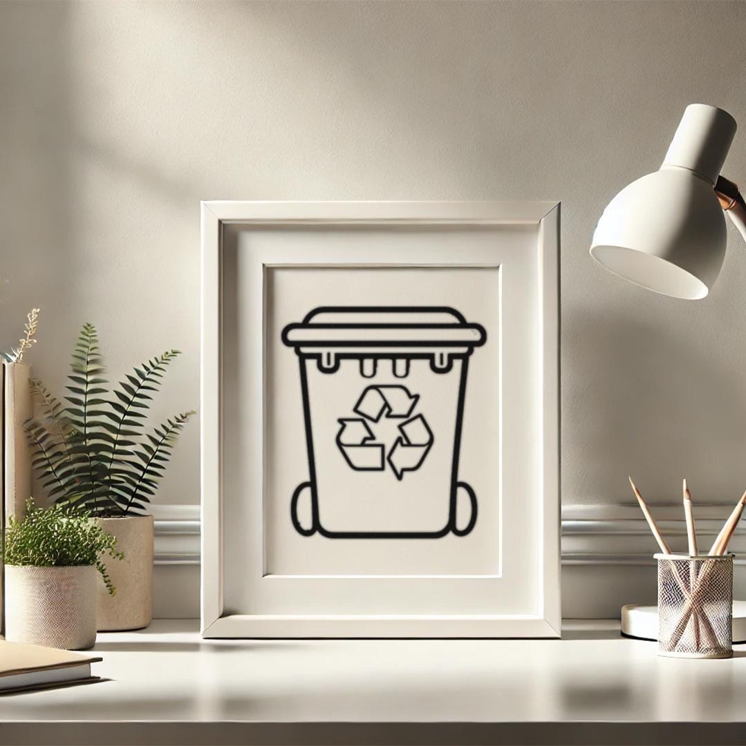 Recycling Bin Stencil | REUSABLE, DURABLE, WASHABLE Craft Stencil | Use ...
