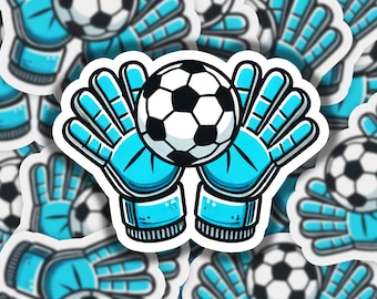 Soccer Goalie Gloves Vinyl Sticker | Waterproof & Durable | Soccer Sticker | Custom Sizes | Fast Shipping | Made in USA