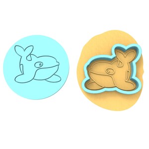 Orca Whale Cookie Debosser | Cookie Cutter | Stencil #1