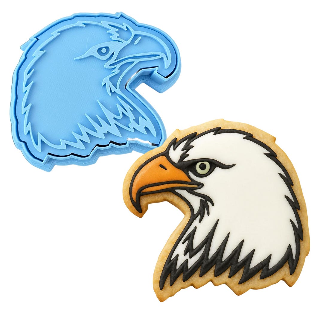 Bald Eagle Head Cookie Cutter Stamp Stencil Debosser SHARP