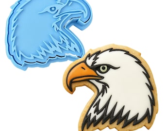 Bald Eagle Head Cookie Cutter | Stamp | Stencil | Debosser - SHARP EDGES - FAST Shipping - Choose Your Own Size! #1
