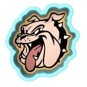 Bulldog Face Tongue Cookie Cutter | Stamp | Stencil #2