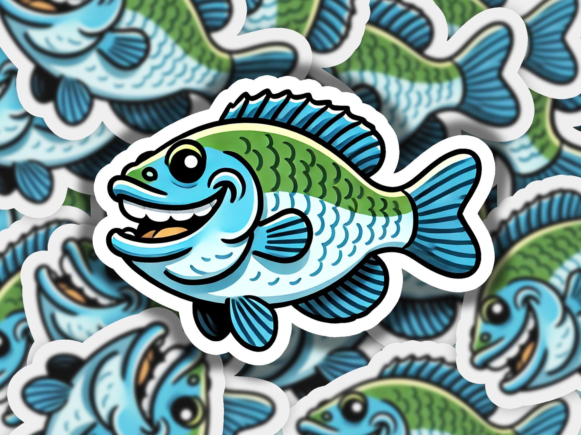 Bluegill Funny 1 Vinyl Sticker | Dishwasher Safe & Durable | Custom ...