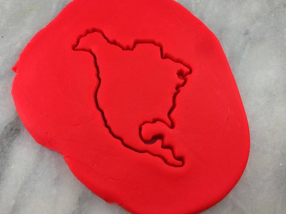 North America Cookie Cutter Outline - SHARP EDGES - FAST Shipping - Choose Your Own Size!