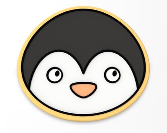 Cortador/sello/plantilla de galletas con forma de cara de pingüino - BORDES AFILADOS - Envío rápido - ¡Elige tu propio tamaño! #1