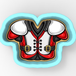 Football Pads 2 Cookie Cutter | Stamp | Stencil - SHARP EDGES - FAST Shipping - Choose Your Own Size! #1