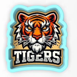 Tiger Fierce 4 Cookie Cutter | Stamp | Stencil - SHARP EDGES - FAST Shipping - Choose Your Own Size! #1