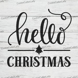 Hallo Weihnachtsschablone | WIEDERVERWENDBAR, LANGLEBIG, WASCHBAR Craft Stencil | Für Schilder, Wände, Leinwände & mehr!