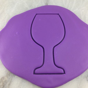 Wine Glass Cookie Cutter Outline - SHARP EDGES - FAST Shipping - Choose Your Own Size!