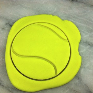 Tennis Ball Cookie Cutter 2 Piece - SHARP EDGES - FAST Shipping - Choose Your Own Size!