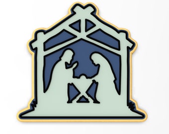 Christmas Nativity Scene Cookie Cutter | Stamp | Stencil - SHARP EDGES - FAST Shipping - Choose Your Own Size!