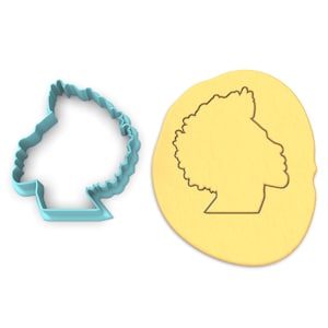 Afro Man Outline Cookie Cutter Outline #1 - SHARP EDGES - FAST Shipping - Choose Your Own Size! #1