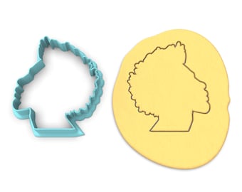 Afro Man Outline Cookie Cutter Outline #1 - SHARP EDGES - FAST Shipping - Choose Your Own Size! #1