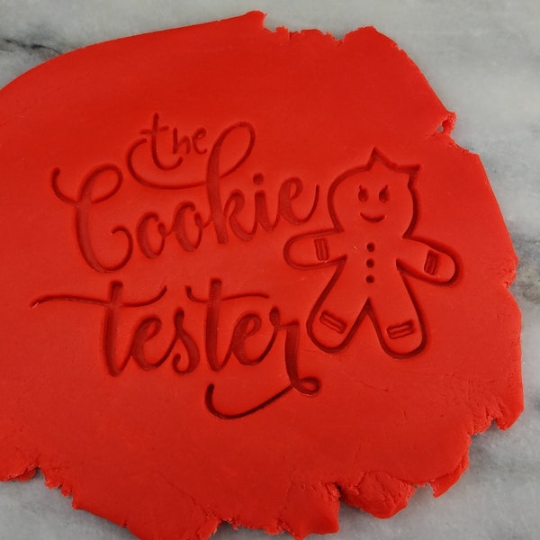 The Cookie Tester Cookie STAMP - FAST Shipping - Choose Your Own Size!