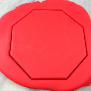 Octagon Stop Sign Cookie Cutter Outline - SHARP EDGES - FAST Shipping - Choose Your Own Size!