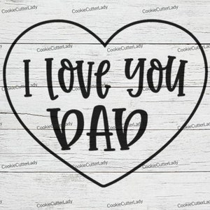 I Love You Dad Stencil | REUSABLE, DURABLE, WASHABLE Craft Stencil | Use for Signs, Walls, Canvas & More!2