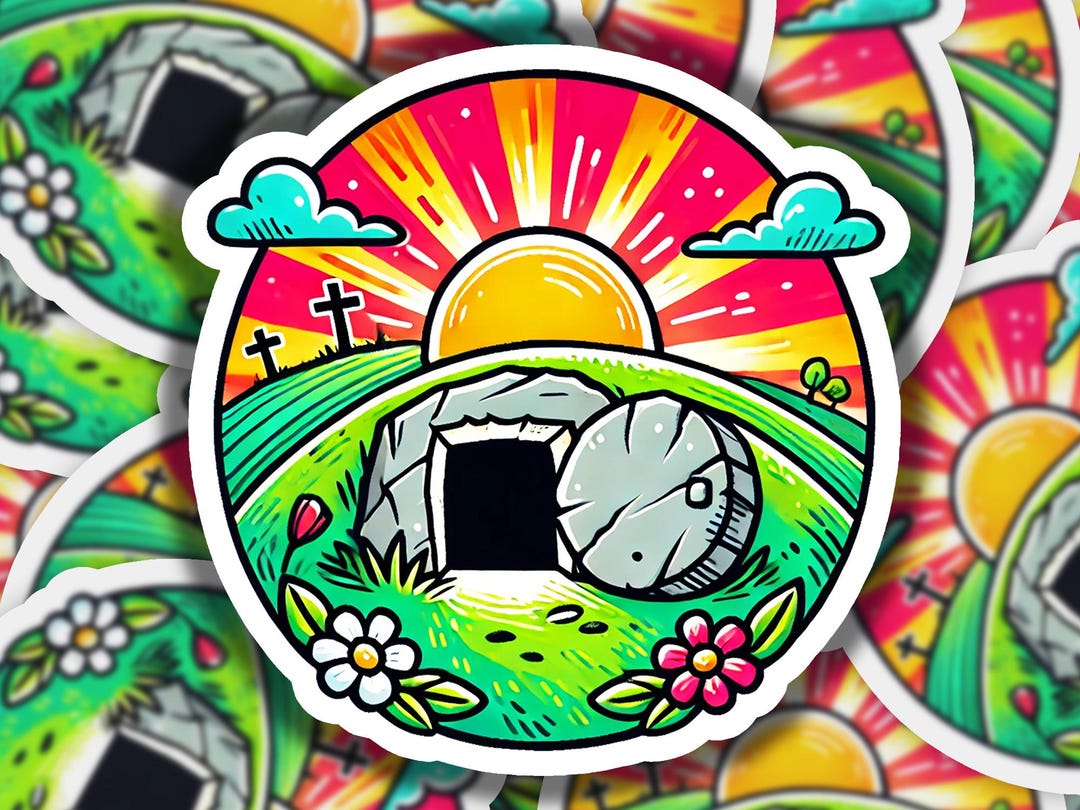 Jesus Tomb Opened Vinyl Sticker | Dishwasher Safe & Durable | Custom ...